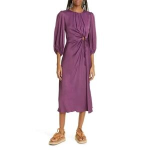 Farm Rio Burgundy Cutout Midi Dress Size XXS NEW! $230